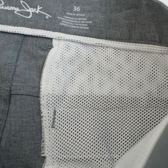 Panama Jack Gray Bathing Suit Material Chino Shorts High Rise 36 / 9 Mesh Pocket - Picture 6 of 7